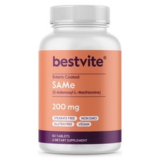 BESTVITE SAM-e 200mg (60정) (1팩) 이탈리아 프리미엄 성분, 1개, 60정