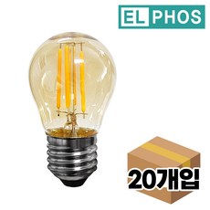 필라멘트램프 LED 에디슨 인찌구 전구 G45 3W E26 미니램프 카페전구, 전구색, 20개