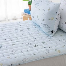 띵스룸 쿨 냉감패드 오코텍스인증 여름침대패드, 쿨매트, 냉감)공룡 블루