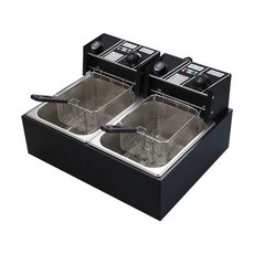 #安全耐用#220V實用油炸鍋商用電炸爐家用加厚設備油炸機電炸鍋大容量, 【普通溫控】220V電壓,單缸加厚-經典款