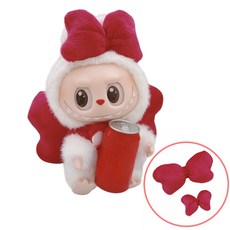 라라민즈 인형옷 왕리본 날개 17cm 15cm, 레드