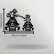 부자 스노모빌 실루엣 빈티지 방청 방수 홈 벽, 01 Grey, 01 L