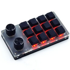 아이모 단축 키보드 복붙 매크로 키보드 12키, EK12D, 블랙