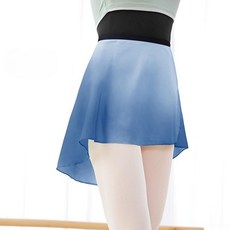 성인 발레 랩스커트 쉬폰 그라데이션 리본 커버업 3색