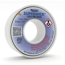 444 디솔더링 브레이드납 제거 SUPRWIK 100인치 폭 파란색 25피트 길이, 444 디솔더링 브레이드납 제거 SUPRWIK 100인