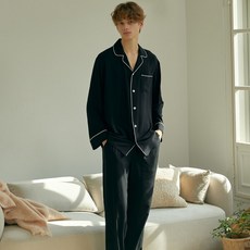 [에잇아워즈] [정가 49 900원] 릴렉스 남성 홈웨어 블랙 셋업(2pcs)