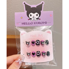 어린이 네일아트 젤 네일팁 간편한 키즈 손톱 네일아트 여아 생일선물, 쿠로미, 1개