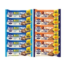 이지프로틴 에너지단백질바 x6개 + 고단백질바크리스피 x6개, 1세트, 540g