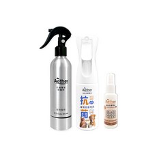 【Aether依鈦】寵物抗菌超潔淨組：寵物抗菌除臭噴霧、潔耳液、連續噴霧瓶，適用各種毛孩，乾洗澡及保養皮膚毛, 1個, 寵物200+250+50ml