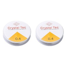 우레탄 탄성줄 - 비즈 공예 (팔찌줄 목걸이줄), 2개, 투명 0.4mm