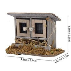 娃娃屋雞窩模型擺件，微縮場景玩具，可愛雞窩擺飾, 1個, 單獨一個雞窩38g,包裝尺寸11*7*5