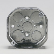우노상점 대양 철 매입BOX 팔각 44MM 누전차단기, 대양 철 매입BOX 팔각 44MM 철제박스 배선박스 전, 1개