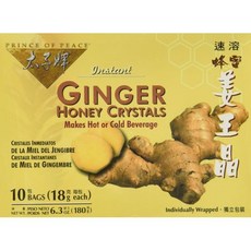 프린스 오브 피스 인스턴트 티 생강 꿀 크리스탈 10개입 Prince of Peace Instant Tea Ginger Honey Crystals 10-Count (Pack, 18g, 10, 1개