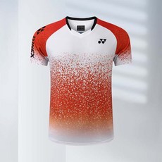 短袖羽球衣 比賽訓練衣 情侶款排汗運動上衣, 橙色男上衣,2XL