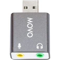 모보 USBAC1 35mm TRRS 마이크로폰 to USB 20 스테레오 디지털 오디오 컨버터 사운드 카드 어댑터 컴퓨터 노트북용 입력을 헤드폰 마이크 잭으로 변환, 모보 USBAC1 35mm TRRS 마이크로폰 to U