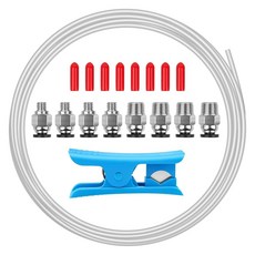 1.75mm 필라멘트용 5m(16.4피트) PTFE 튜브 Anglecai Bambu 튜브 2.5mm IDx4mm OD 커터 포함/8 커넥터/8 고무 프로텍터 BBL AMS X, 1.75mm 필라멘트용 5m(16.4피트) PTFE 튜