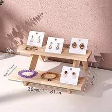 나무 디스플레이 스터드 향수 보석 반지 보관 데스크탑 소형 상품