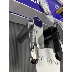 TOTO 浴室台盆水龍頭, 全铜銀色送60cm冷熱水管, 1個