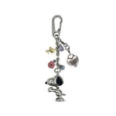 마지셔우드 X 피너츠 플라워 하트 참 키체인