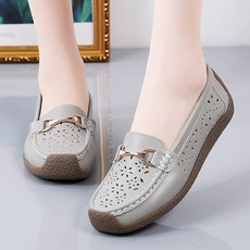Modern Fashion 여성 발편한 펀칭 로퍼 플랫 단화 L56