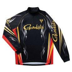 칼라 방지 팀복 빠른 여름 건조 선상 스탠드 낚시 겨울, 3XL, 블랙 금색 긴소매 GM-3442