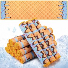 Peryiter 야구 아이스크림 드립 쿨링 타월 12개 극세사 흡수성 경량 스포츠 땀 걸레 야구팀 코치 선물 요가 러닝 체육관용(블루 101.6 x 30.5cm(40 1, 블루