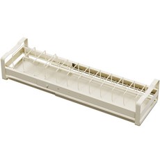 4단계 길이조절 접시정리대 거치대 분리형 물받이 2가지색상, 화이트, 1개