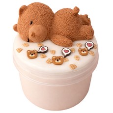 말랑코코 슬라임 잘자요곰 점토 슬라임 점섞슬 하퐁말, 1개, 265g, 화이트