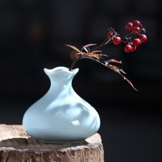 [모숭상]장식품: 골동품 선반 거실 장식 차 테이블 작은 차 방 꽃병 새로운 중국 스타일, 화구지 가마