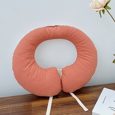 마롤로뜨 사계절 카시트 목베개 마카롱 컬러 유모차 아기 목쿠션, 코랄