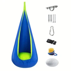 그네 흔들의자 해먹 체어 야외 카페 철제 라탄 의자 3인 펜션 벤치, 01 PinkLED