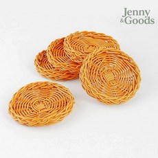 제니앤굿즈 PVC 투명 컵받침 바구니형 코스터 인테리어 소품 10개 [1봉], 열개입*1봉