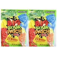 Sour Patch 사우어패치 키즈 빅사이즈 소프트 츄잉 캔디 9Oz(255g) 2팩, 255g