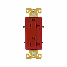 COOPER 8362 20A 125V (110V通用) 純銅 DECORATOR型 紅色醫療級插座 BSMI認證, 1個, 8362RD 紅色,單開關不含面板