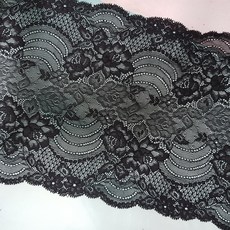 dklace 블랙레이스모음 / 스판레이스 5-73221 폭 23cm 자가드, 블랙, 5개