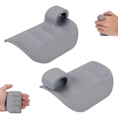 Gosknor 미끄럼 체육관 그립 2개 훈련용 실리콘 역도 핸드 프로텍터 데드리프트 풀업 덤벨 바벨 운동 장갑 향상된 손바닥 보호 남성 및 여성용 (그레이) 125444, 회색