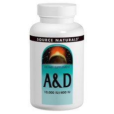 SOURCE NATURALS A&D 10000 IU/400 IU錠, 1組, 100顆