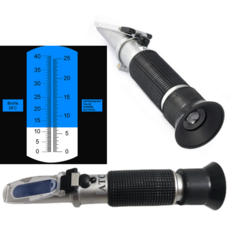 獨家繁體正版 糖度計 酒精計 食品滷汁湯頭水果飲料甜度酒精濃度測量, 1個