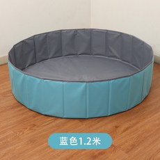 강아지 장난감 놀이 노즈워크 다용도 볼풀장, 1개, 10_블루원형접이식볼풀1.2m