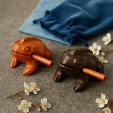 두꺼비목탁 불교굿즈 용품 박람회 마음챙김 개업 집들이선물 액막이, 다크브라운, 1개