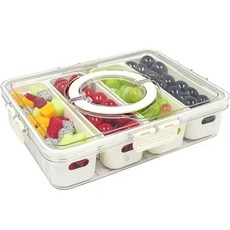 루이스 냉장고 수납정리 밀폐용기 야채 과일 보관함 소분용기 샐러드 케이스, 1개, 4개입