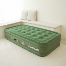 유니언 에어매트 캠핑 매트리스 자동펌프 내장 에어침대, 카키에디션, 40cm