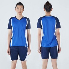 반팔 여자배구유니폼 팀 훈련 배구복 단체복 세트, A828 색상 블루 (남성용), 1개