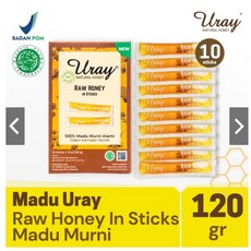 인도네시아 천연 벌꿀 스틱 (MADU URAY STICK) 120g, 오리지널 생꿀스틱, 5개