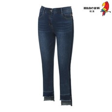 마코 (여성)면혼방 워싱 대님 팬츠_MJW1 3008612