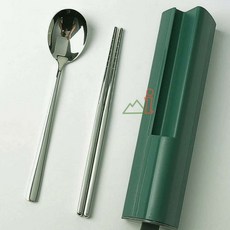 돈에이치 캠핑수저세트 키친앤 조이 수저 세트 - 다크그린