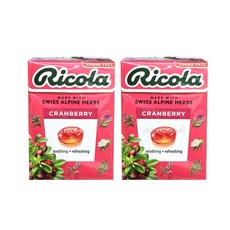 리콜라 스위스 캔디 크랜베리맛, 40g, 2개