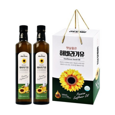 햇살품은 해바라기씨유 -2P 식용유 선물세트 해바라기유 기름 추석 명절 설 설날 회사 거래처 답례품, 1개