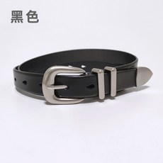 真皮女士腰帶 頭層牛皮 銀扣 復古
