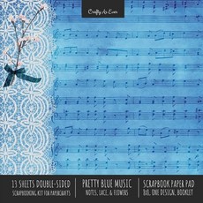 Pretty Blue Music Scrapbook Paper Pad 8x8 Decorative Scrapbooking Kit for Cardmaking Gifts DIY Craf... Paperback, Crafty as Ever, English, 9781636571690